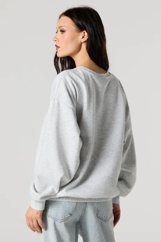 Oversized Fleece Crewneck Sweatshirt