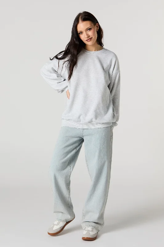 Oversized Fleece Crewneck Sweatshirt