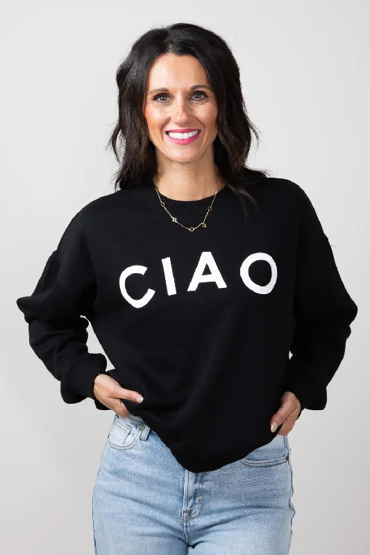 1897 Active CIAO Sweatshirt for Women in Black | T884-BLACK