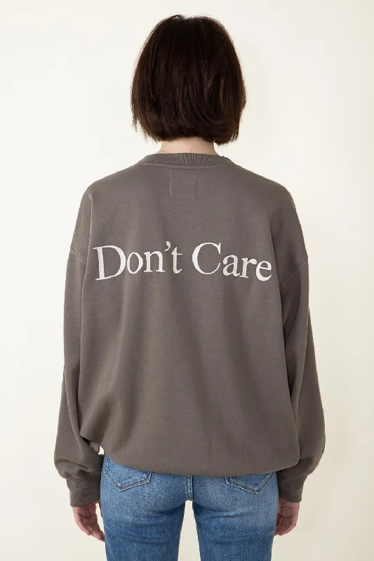 1897 Active Don’t Know Don’t Care Sweatshirt for Women in Beige Fossil | GT883-BEIGEFOSSIL