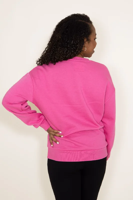 1897 Active Embroidered Wifey Sweatshirt for Women in Pink | GT078-BUBBLEGUM-WEB