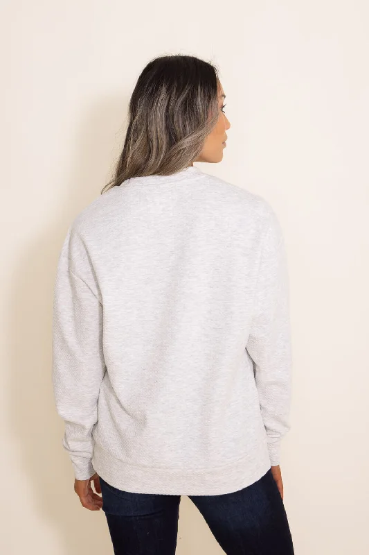 1897 Active Honeycomb Stretch Sweatshirt for Women in White | T103-OATMEAL