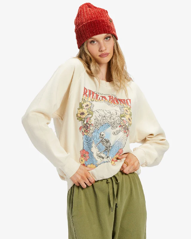 Here We Go Graphic Crewneck Sweatshirt - White Cap