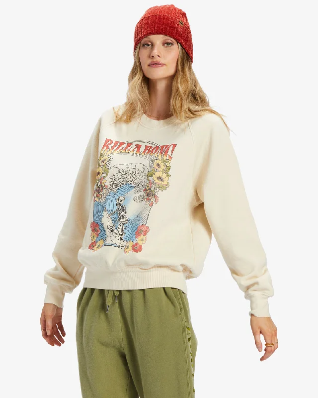 Here We Go Graphic Crewneck Sweatshirt - White Cap