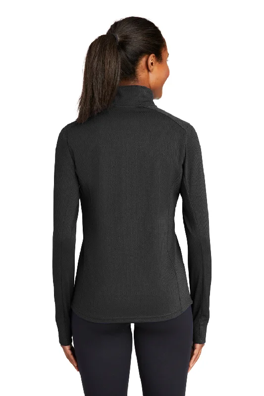 Sport-Tek Womens Sport-Wick Moisture Wicking 1/4 Zip Sweatshirt - Black