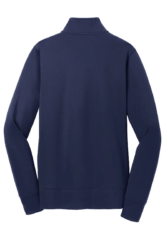 Sport-Tek Womens Sport-Wick Moisture Wicking Fleece Full Zip Sweatshirt - Navy Blue