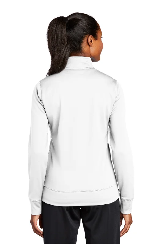 Sport-Tek Womens Sport-Wick Moisture Wicking Fleece Full Zip Sweatshirt - White