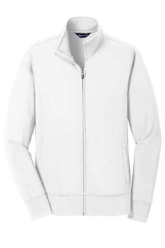 Sport-Tek Womens Sport-Wick Moisture Wicking Fleece Full Zip Sweatshirt - White