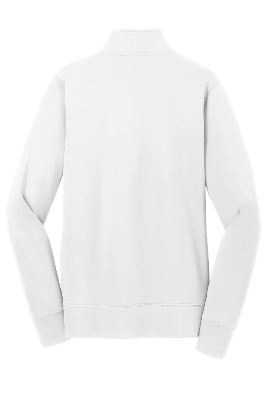 Sport-Tek Womens Sport-Wick Moisture Wicking Fleece Full Zip Sweatshirt - White