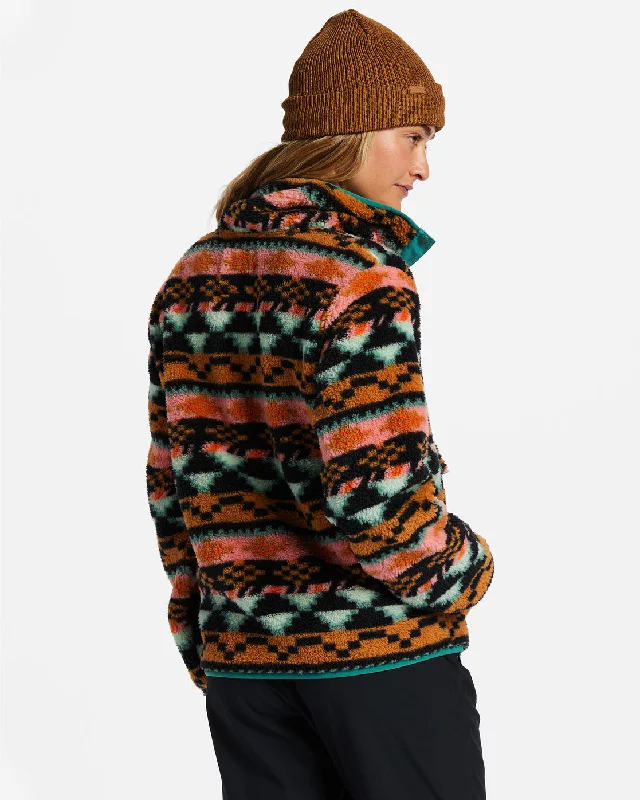 Switchback Mock Neck Fleece - Black Multi