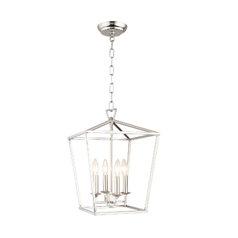 Chandeliers with Frosted Glass for a Softer Light DiffusionChandeliers with Frosted Glass for a Softer Light Diffusion4 Light Caged Chandelier in Polished Nickel Finish - Polished Nickel - Polished Nickel Chandeliers with Frosted Glass for a Softer Light DiffusionChandeliers with Frosted Glass for a Softer Light Diffusion4 Light Caged Chandelier in Polished Nickel Finish - Polished Nickel - Polished Nickel