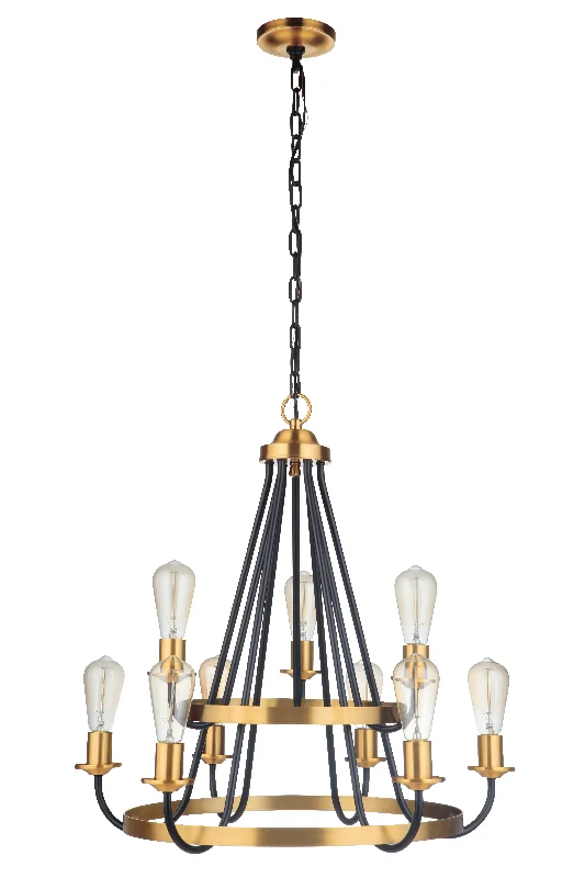 Chandeliers with Murano Glass for a High - End Artistic TouchChandeliers with Murano Glass for a High - End Artistic TouchRandolph 9 Light Chandelier in Flat Black/Satin Brass Chandeliers with Murano Glass for a High - End Artistic TouchChandeliers with Murano Glass for a High - End Artistic TouchRandolph 9 Light Chandelier in Flat Black/Satin Brass