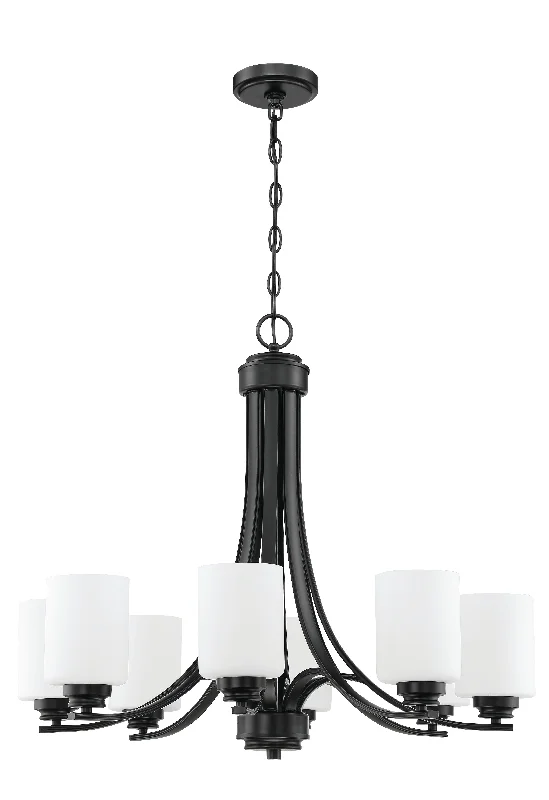 Chandeliers with Candle - Style Bulbs for a Classic AestheticChandeliers with Candle - Style Bulbs for a Classic AestheticBolden 8 Light Chandelier in Flat Black (White Glass) Chandeliers with Candle - Style Bulbs for a Classic AestheticChandeliers with Candle - Style Bulbs for a Classic AestheticBolden 8 Light Chandelier in Flat Black (White Glass)