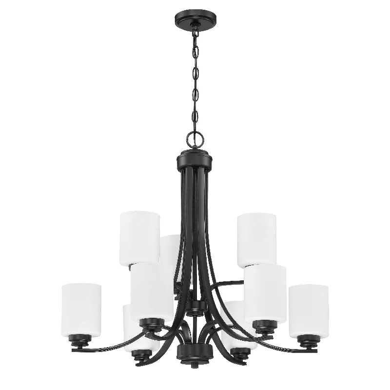 Chandeliers with Multiple Lights for Maximum IlluminationChandeliers with Multiple Lights for Maximum IlluminationBolden 9 Light Chandelier in Flat Black (White Glass) Chandeliers with Multiple Lights for Maximum IlluminationChandeliers with Multiple Lights for Maximum IlluminationBolden 9 Light Chandelier in Flat Black (White Glass)