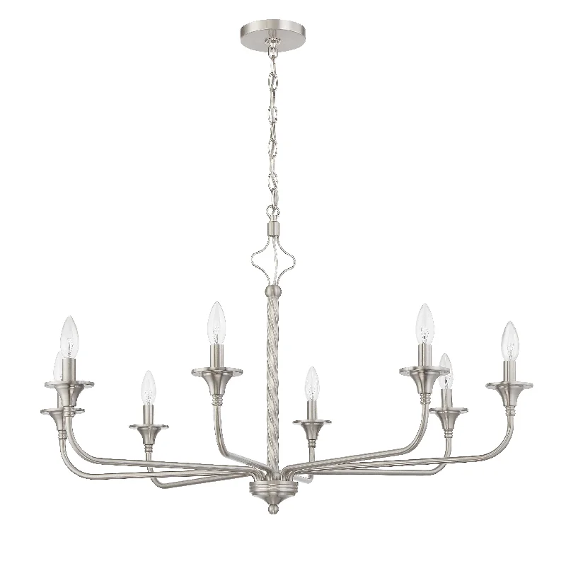 Large Chandeliers for Grand Halls and FoyersLarge Chandeliers for Grand Halls and FoyersJolenne 8 Light Chandelier in Brushed Polished Nickel Large Chandeliers for Grand Halls and FoyersLarge Chandeliers for Grand Halls and FoyersJolenne 8 Light Chandelier in Brushed Polished Nickel