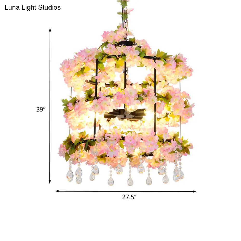 Chandeliers with Pendant Lights for a Stylish LookChandeliers with Pendant Lights for a Stylish LookIron Chandelier with Antique Black Finish, Cylindrical Cage Design, Crystal Drops, and 6 Bulbs - 27.5"/39" H Chandeliers with Pendant Lights for a Stylish LookChandeliers with Pendant Lights for a Stylish LookIron Chandelier with Antique Black Finish, Cylindrical Cage Design, Crystal Drops, and 6 Bulbs - 27.5"/39" H