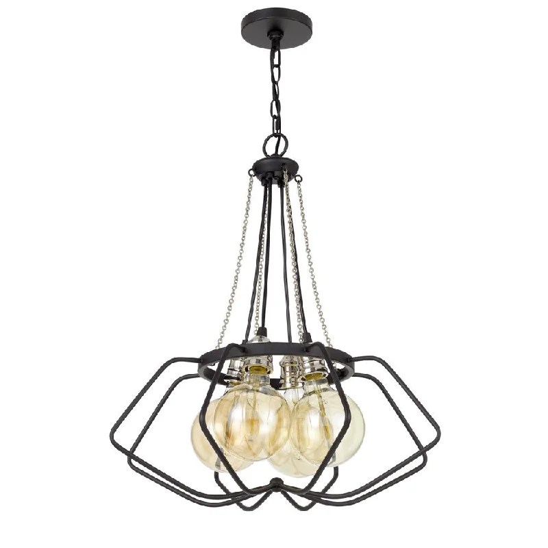 Ceiling - Mounted Chandeliers for Standard CeilingsCeiling - Mounted Chandeliers for Standard Ceilings60W X 4 Ladue Metal Chandelier (Edison Bulbs Shown Are Included), Black/Chrome By Cal Lighting Ceiling - Mounted Chandeliers for Standard CeilingsCeiling - Mounted Chandeliers for Standard Ceilings60W X 4 Ladue Metal Chandelier (Edison Bulbs Shown Are Included), Black/Chrome By Cal Lighting
