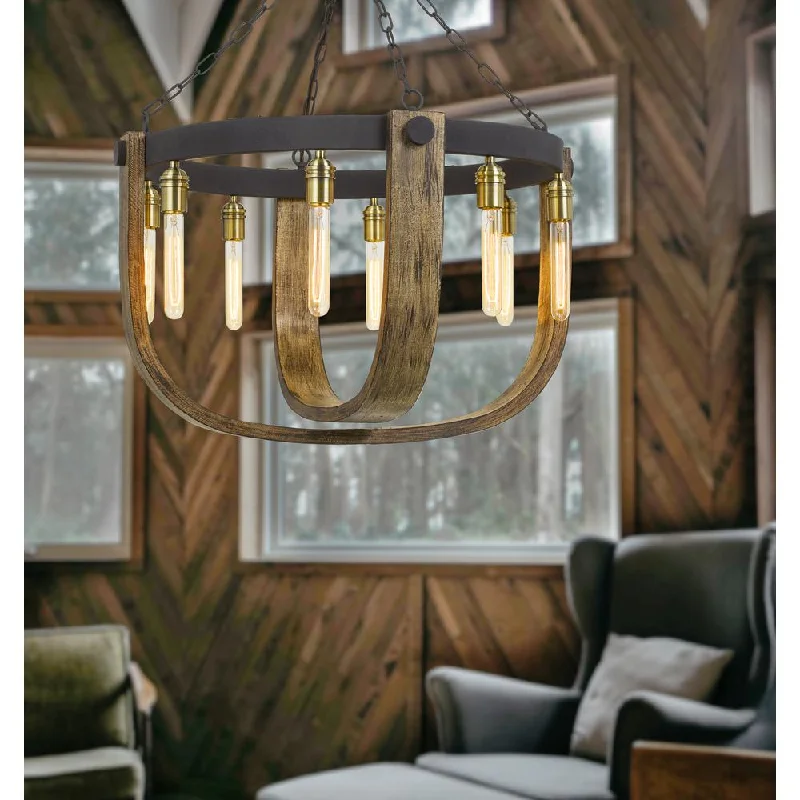 Mini Chandeliers for Adding Charm to Small SpacesMini Chandeliers for Adding Charm to Small Spaces60W X 8 Apulia Metal/Wood Chandelier (Edison Bulbs Are Not Included) By Cal Lighting Mini Chandeliers for Adding Charm to Small SpacesMini Chandeliers for Adding Charm to Small Spaces60W X 8 Apulia Metal/Wood Chandelier (Edison Bulbs Are Not Included) By Cal Lighting