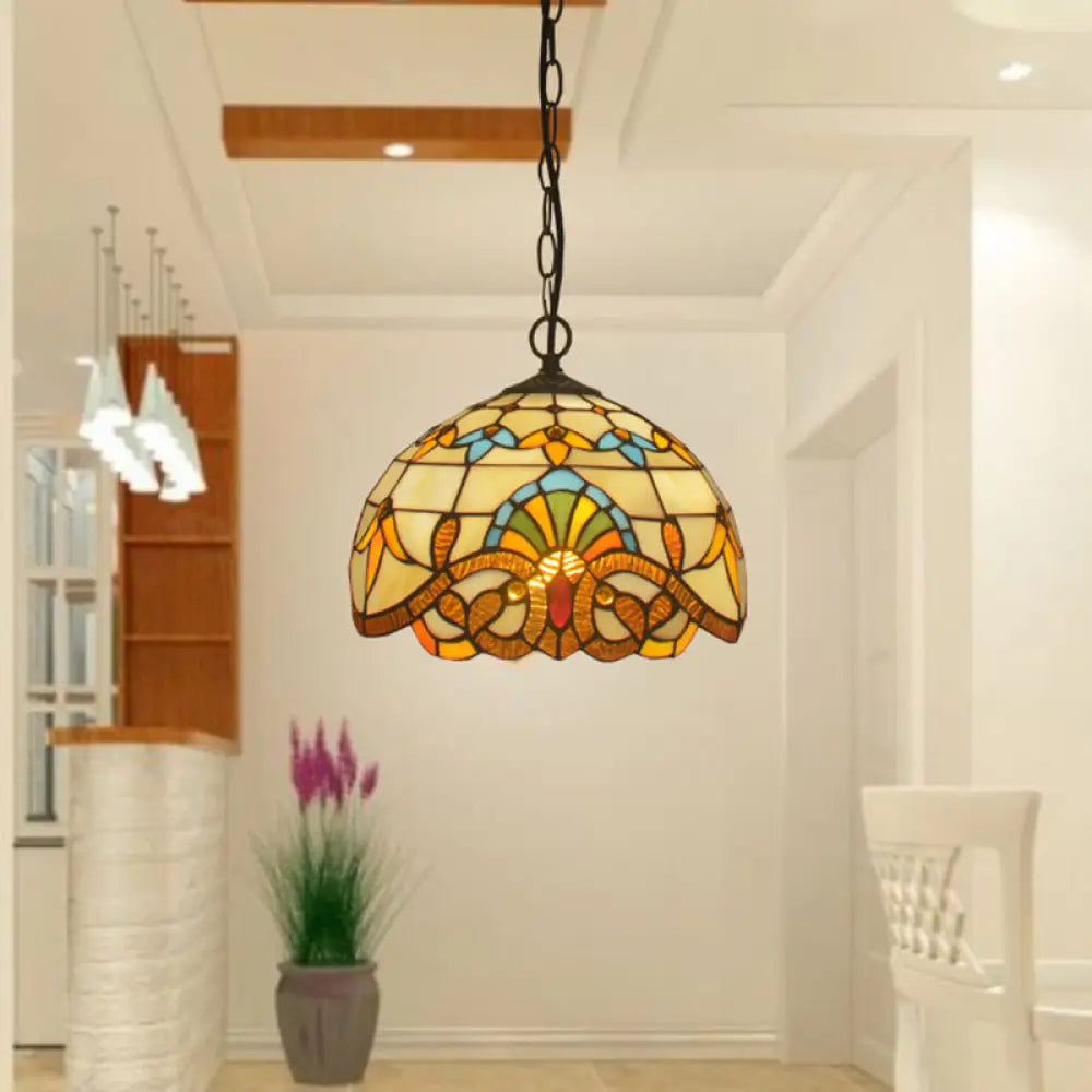 Chandeliers with Pendant Lights for a Stylish LookChandeliers with Pendant Lights for a Stylish LookAntique Stained Glass Flower Pendant Light Fixture - Beige Suspension
