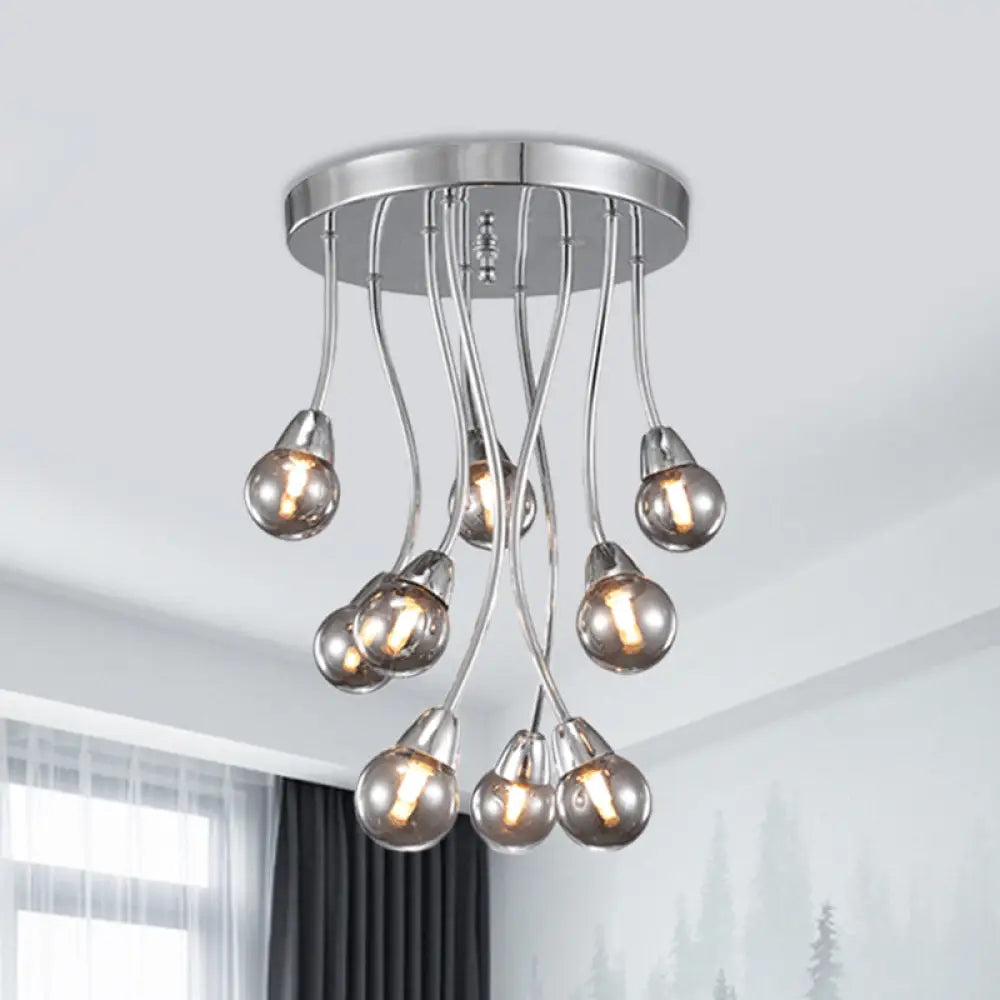 Chandeliers for Low Ceilings to Avoid OvercrowdingChandeliers for Low Ceilings to Avoid OvercrowdingModern Smoke Grey Glass Chandelier: Bubble Bedroom Ceiling Mount, Semi Flush Light (9/20-Head) in Chrome Chandeliers for Low Ceilings to Avoid OvercrowdingChandeliers for Low Ceilings to Avoid OvercrowdingModern Smoke Grey Glass Chandelier: Bubble Bedroom Ceiling Mount, Semi Flush Light (9/20-Head) in Chrome