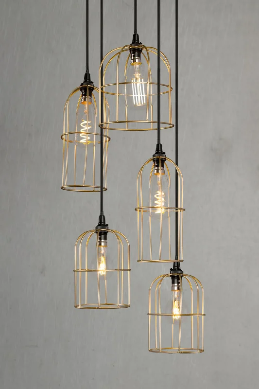 Chandeliers with Clear Crystal for a Sparkling EffectChandeliers with Clear Crystal for a Sparkling EffectCage Light Chandelier - 5 Drop Chandeliers with Clear Crystal for a Sparkling EffectChandeliers with Clear Crystal for a Sparkling EffectCage Light Chandelier - 5 Drop