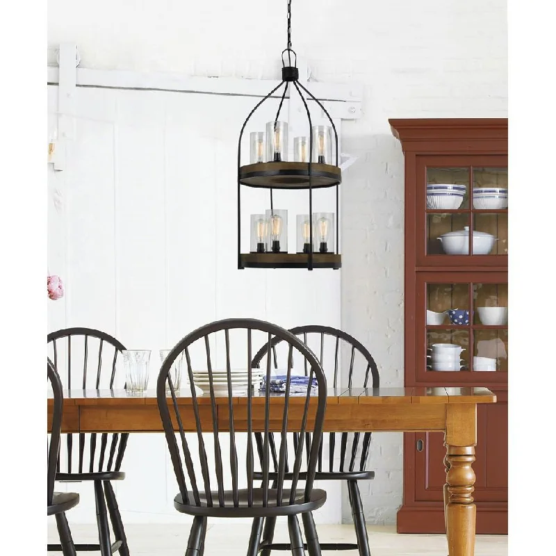 Chandeliers with Candle - Style Bulbs for a Classic AestheticChandeliers with Candle - Style Bulbs for a Classic AestheticCal Lighting FX-3614-8 60W X 8 Chardon Metal/Wood Fixture
