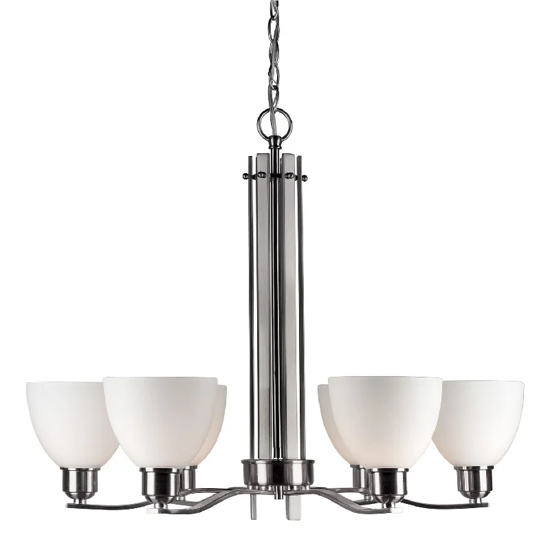 Chandeliers with Metal Frames in Bronze FinishChandeliers with Metal Frames in Bronze FinishForte 2644-06-55 Chandelier Light - Brushed Nickel Chandeliers with Metal Frames in Bronze FinishChandeliers with Metal Frames in Bronze FinishForte 2644-06-55 Chandelier Light - Brushed Nickel