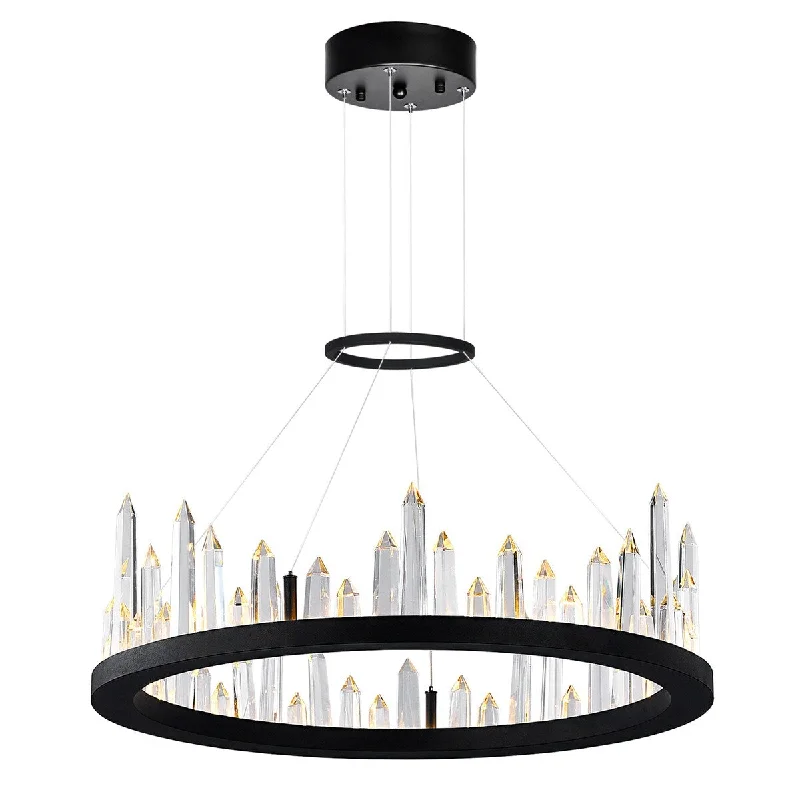 Chandeliers with Frosted Glass for a Softer Light DiffusionChandeliers with Frosted Glass for a Softer Light DiffusionJuliette LED Chandelier With Black Finish Chandeliers with Frosted Glass for a Softer Light DiffusionChandeliers with Frosted Glass for a Softer Light DiffusionJuliette LED Chandelier With Black Finish