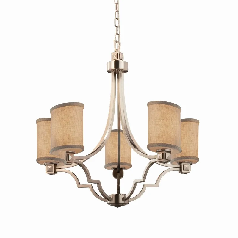 Chandeliers with Multiple Lights for Maximum IlluminationChandeliers with Multiple Lights for Maximum IlluminationJustice Design Textile Argyle 5-light Brushed Nickel Chandelier, Cream Oval Shade Chandeliers with Multiple Lights for Maximum IlluminationChandeliers with Multiple Lights for Maximum IlluminationJustice Design Textile Argyle 5-light Brushed Nickel Chandelier, Cream Oval Shade