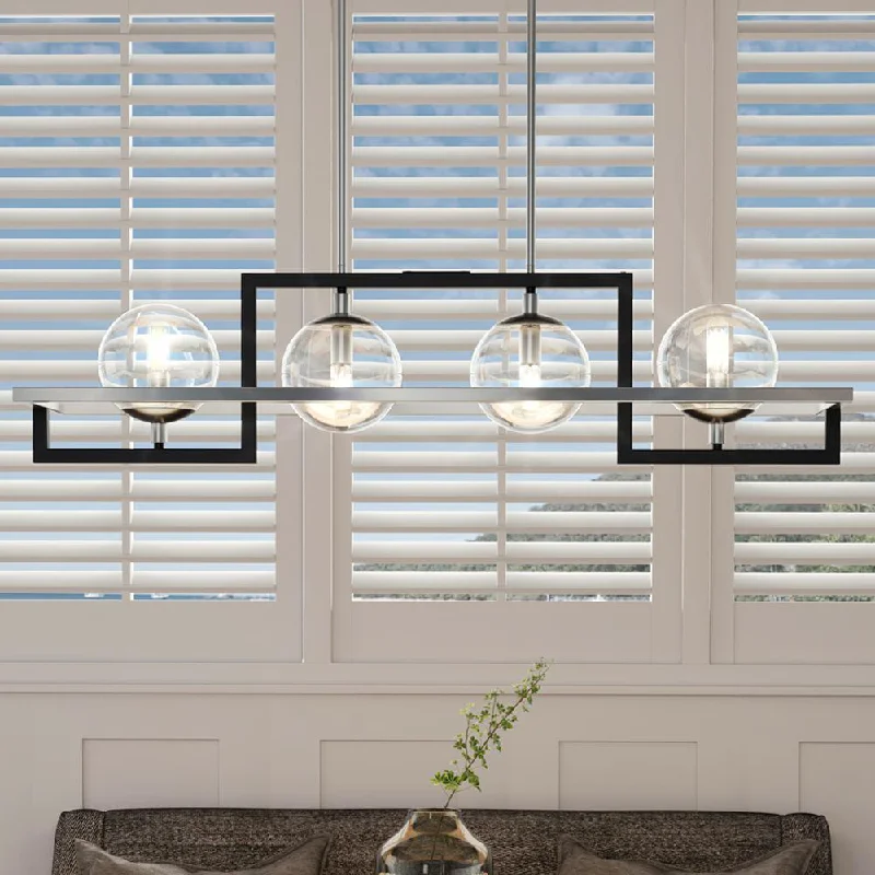 Minimalist Chandeliers for Sleek and Simple InteriorsMinimalist Chandeliers for Sleek and Simple InteriorsUQL3241 Minimalist Chandelier, 10.5"H x 40"W, Natural Black Finish, Odessa Collection Minimalist Chandeliers for Sleek and Simple InteriorsMinimalist Chandeliers for Sleek and Simple InteriorsUQL3241 Minimalist Chandelier, 10.5"H x 40"W, Natural Black Finish, Odessa Collection