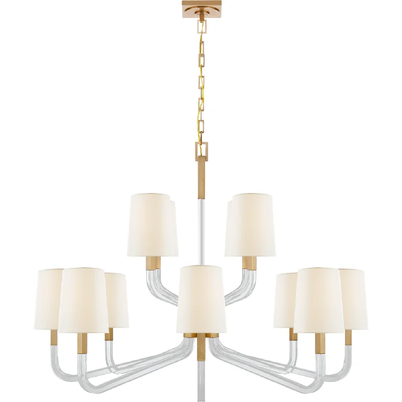 Chandeliers with Metal Frames in Black FinishChandeliers with Metal Frames in Black FinishReagan Grande Two Tier Chandelier with Linen Shades Chandeliers with Metal Frames in Black FinishChandeliers with Metal Frames in Black FinishReagan Grande Two Tier Chandelier with Linen Shades