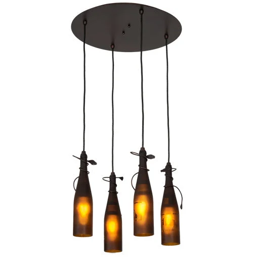 Mediterranean - Style Ceiling Lights with Terra - Cotta and Ceramic DetailsMediterranean - Style Ceiling Lights with Terra - Cotta and Ceramic DetailsFour Light Pendant