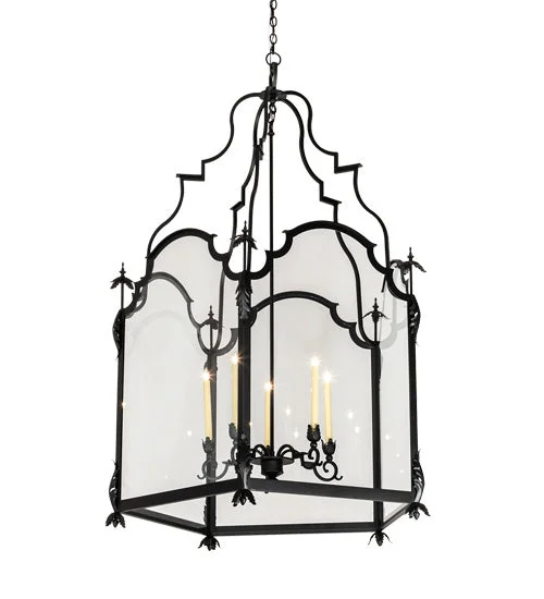 Mediterranean - Style Ceiling Lights with Terra - Cotta and Ceramic DetailsMediterranean - Style Ceiling Lights with Terra - Cotta and Ceramic DetailsFive Light Pendant