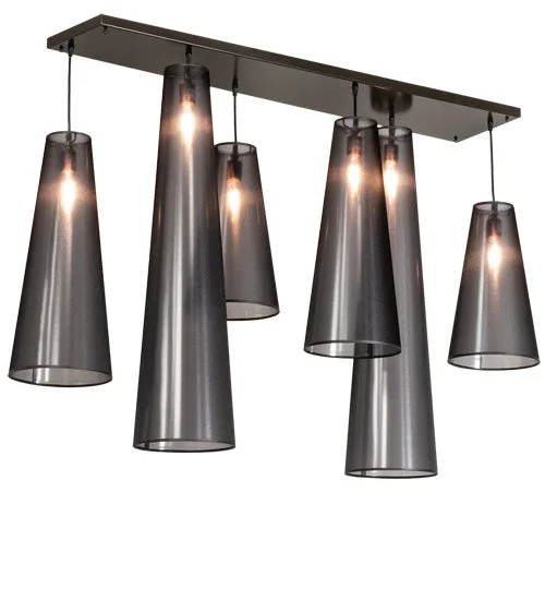 Art Nouveau Ceiling Lights with Organic, Flowing ShapesArt Nouveau Ceiling Lights with Organic, Flowing ShapesSix Light Pendant
