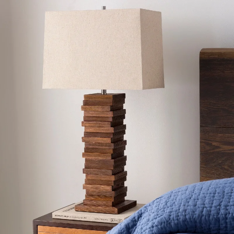 bohemian table lamps with colorful patterns for eclectic bedroomsbohemian table lamps with colorful patterns for eclectic bedroomsContemporary Axel Table Lamp with Stained Wood Base