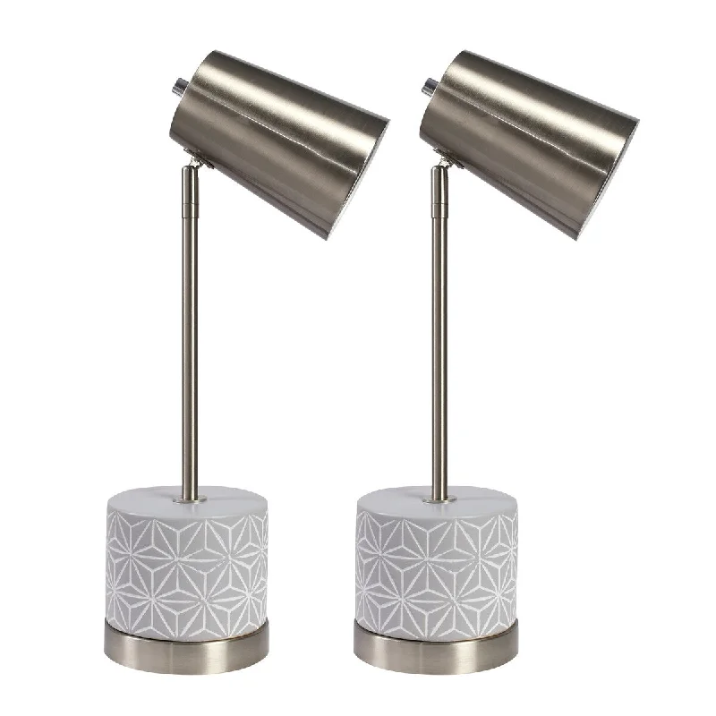 White, Grey & Brushed Steel
