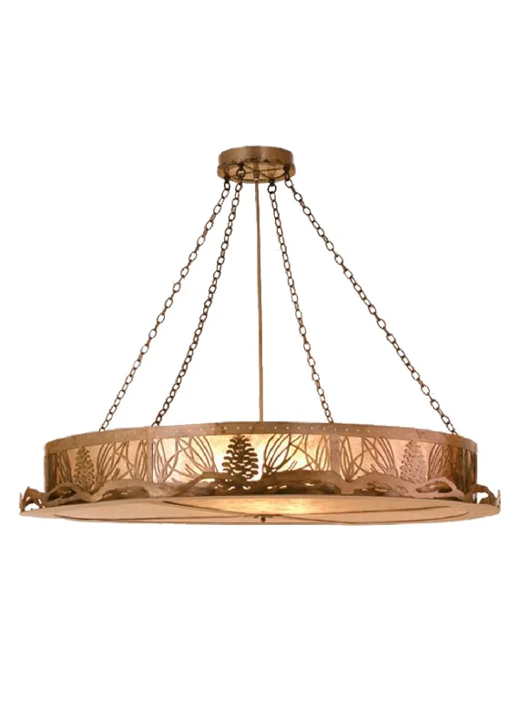 Tropical - Themed Ceiling Lights with Palm - Leaf Shapes and Rattan WrapsTropical - Themed Ceiling Lights with Palm - Leaf Shapes and Rattan WrapsSix Light Semi-Flushmount