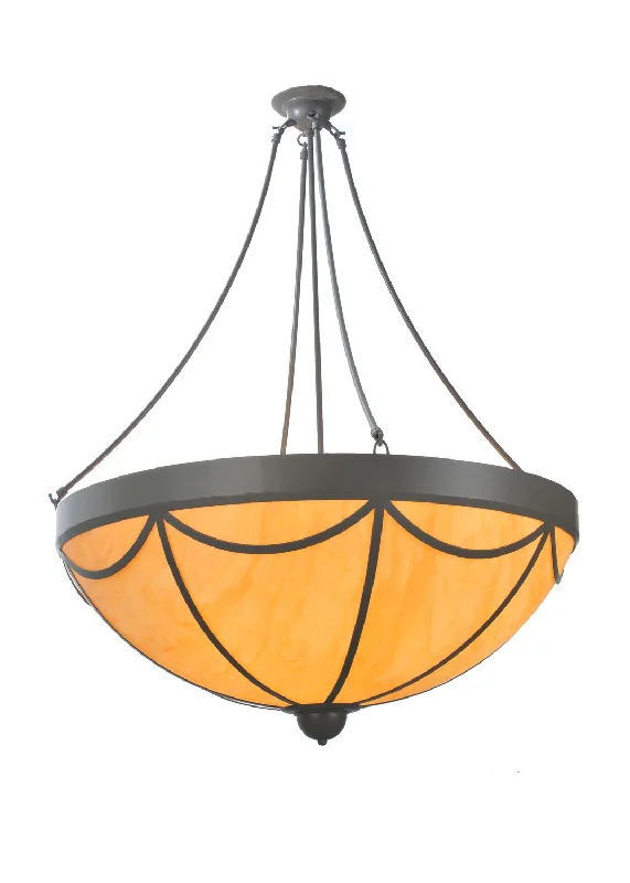 Tropical - Themed Ceiling Lights with Palm - Leaf Shapes and Rattan WrapsTropical - Themed Ceiling Lights with Palm - Leaf Shapes and Rattan WrapsSix Light Inverted Pendant