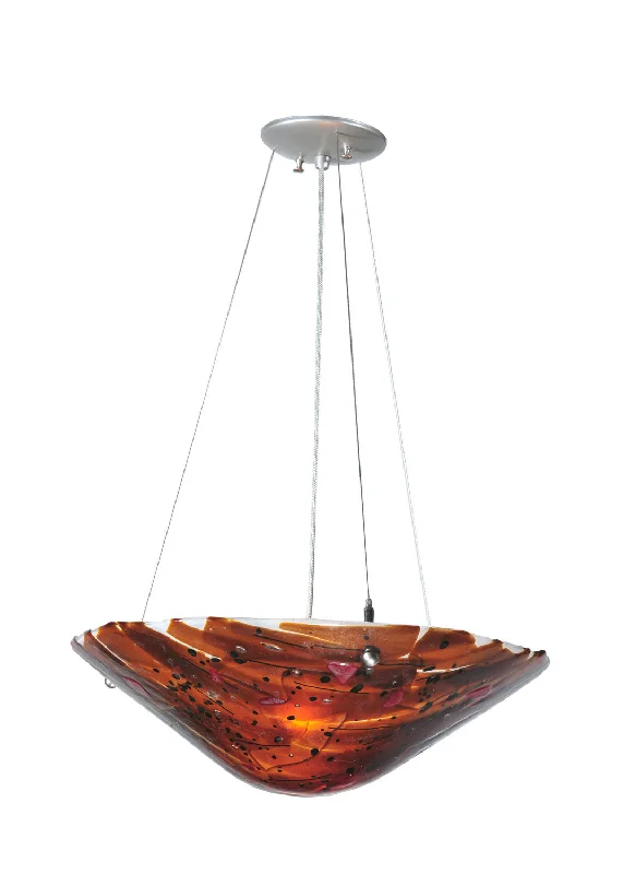 Mediterranean - Style Ceiling Lights with Terra - Cotta and Ceramic DetailsMediterranean - Style Ceiling Lights with Terra - Cotta and Ceramic DetailsThree Light Pendant
