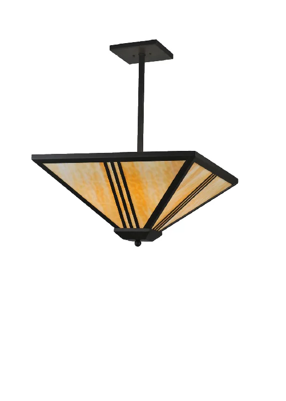 Japanese - Inspired Ceiling Lights with Shoji - Screen - like DiffusersJapanese - Inspired Ceiling Lights with Shoji - Screen - like DiffusersFour Light Inverted Pendant