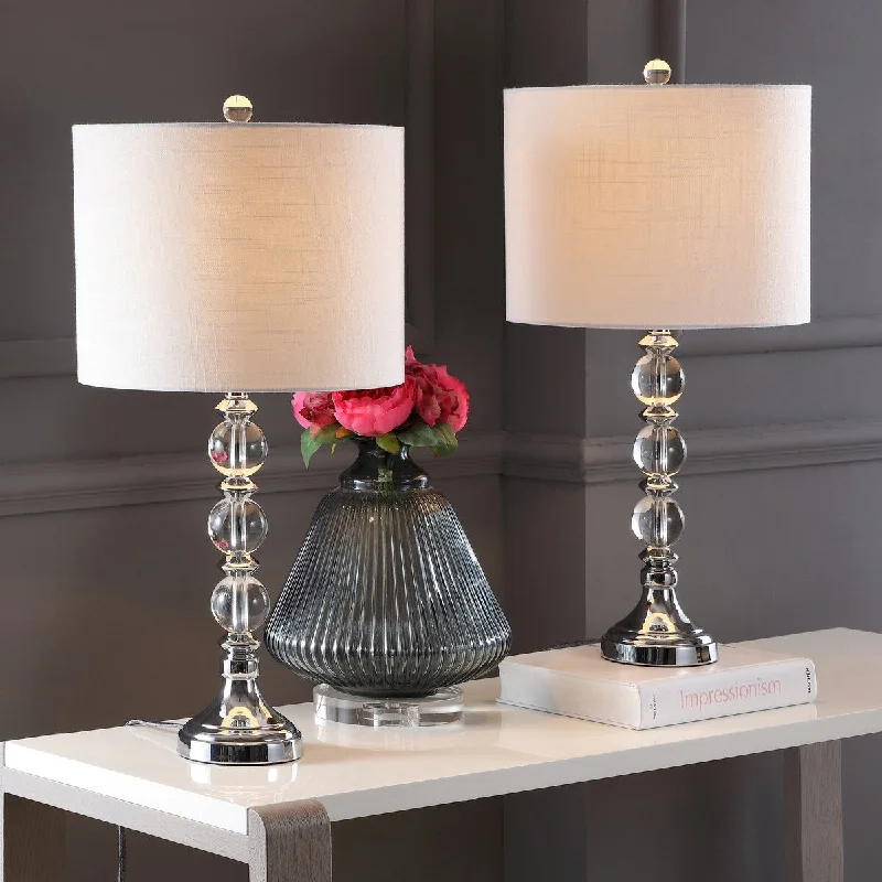 metal table lamps with a matte black finish for a sleek appearancemetal table lamps with a matte black finish for a sleek appearanceRichard 26" Crystal/Metal LED Table Lamp, Clear/Chrome (Set of 2) by JONATHAN Y metal table lamps with a matte black finish for a sleek appearancemetal table lamps with a matte black finish for a sleek appearanceRichard 26" Crystal/Metal LED Table Lamp, Clear/Chrome (Set of 2) by JONATHAN Y