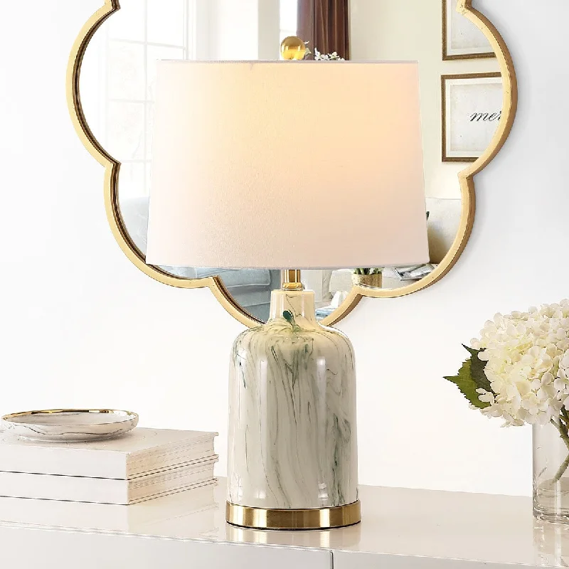 art deco table lamps with geometric shapes for a retro touchart deco table lamps with geometric shapes for a retro touchSAFAVIEH Lighting Enela 24-inch Ceramic Table Lamp - 14" x 14" x 24" - 14Wx14Dx24H