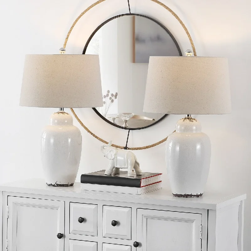 crystal table lamps with dazzling prisms for a glamorous effectcrystal table lamps with dazzling prisms for a glamorous effectSAFAVIEH Lighting Jinan 22-inch LED Table Lamp (Set of 2) - 13" W x 13" L x 21.5" H - 16Wx16Dx26H
