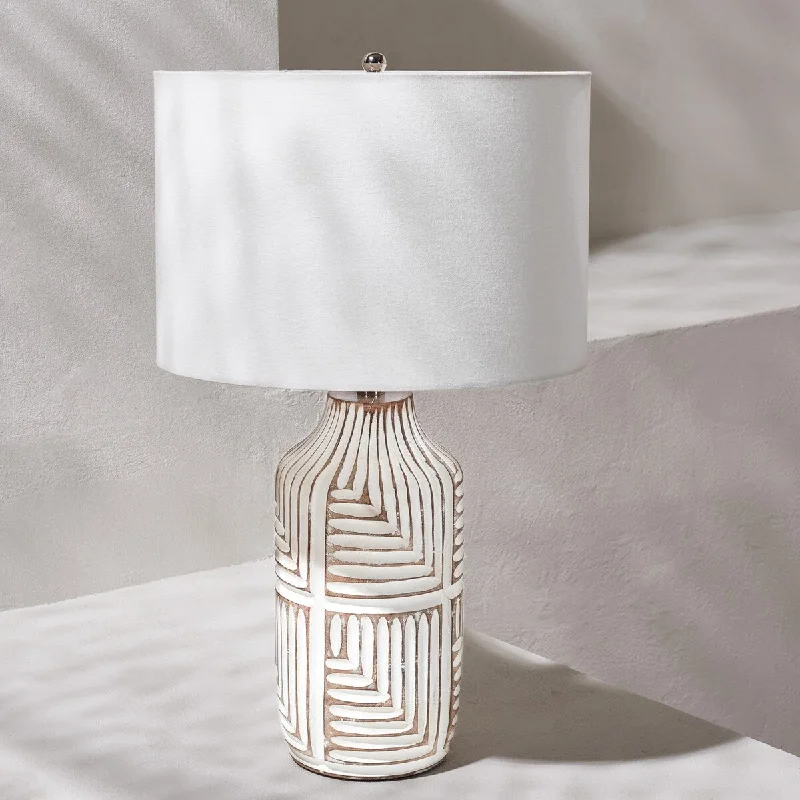 leather table lamps with a distressed texture for a rugged charmleather table lamps with a distressed texture for a rugged charmSAFAVIEH Lighting Loziena 26" Table Lamp - 15" W x 15" D x 26" H - 15Wx15Dx26H