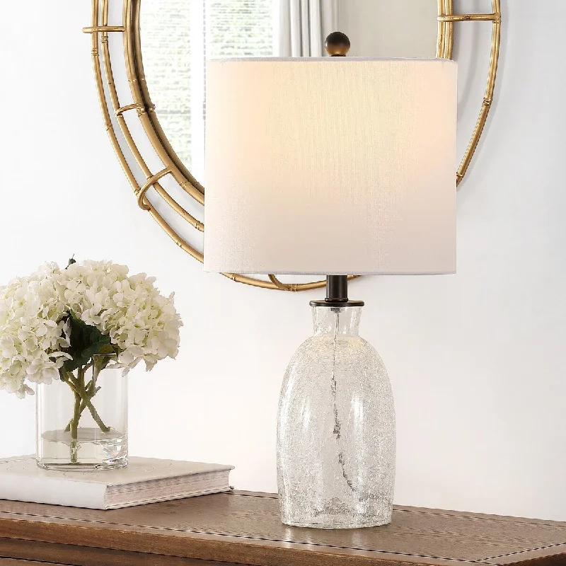 glass table lamps with a frosted surface for soft light diffusionglass table lamps with a frosted surface for soft light diffusionSAFAVIEH Lighting Snaedis 23-inch Glass Table Lamp - 12" x 12" x 23" - 12Wx12Dx23H