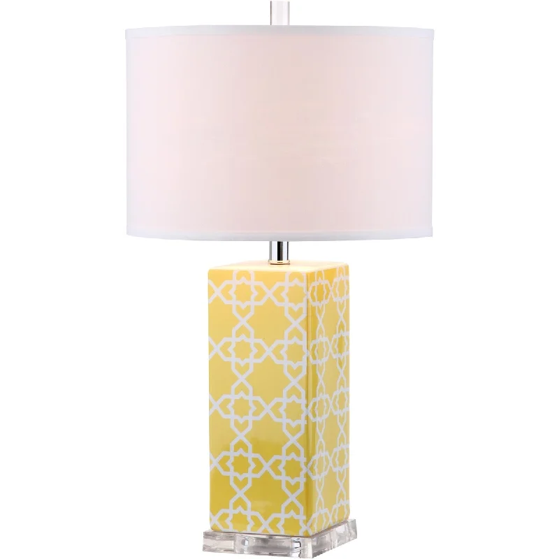 marble table lamps with a luxurious veined pattern for high end decormarble table lamps with a luxurious veined pattern for high end decorSAFAVIEH Lighting Syreeta 27-inch Yellow Table Lamp - 15"x15"x27" - 15Wx15Dx27H