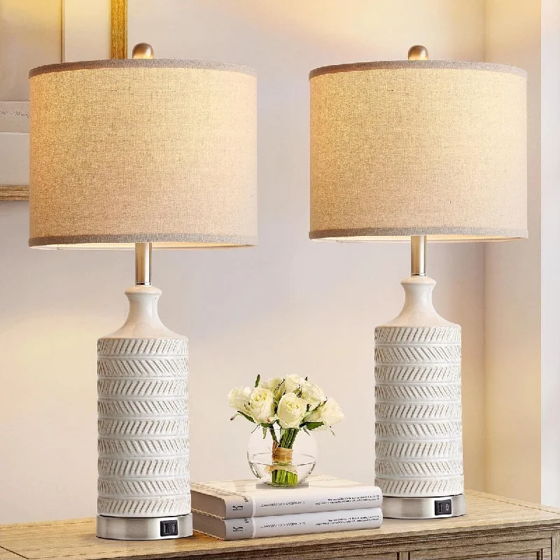 wooden table lamps with natural grain for a warm and organic feelwooden table lamps with natural grain for a warm and organic feelTable Lamp Set of 2, Touch Control, USB+C Charging Port, 3-Way Dimmable Table Lamp